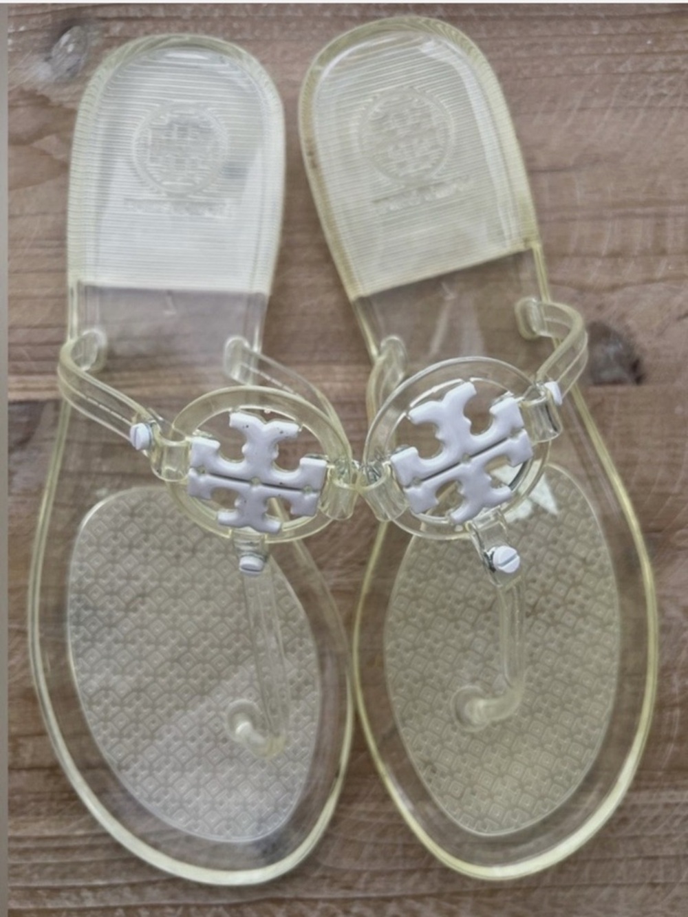 Tory Burch Women’s transparent clear Jelly Miller Sandals Sz: 8 US
